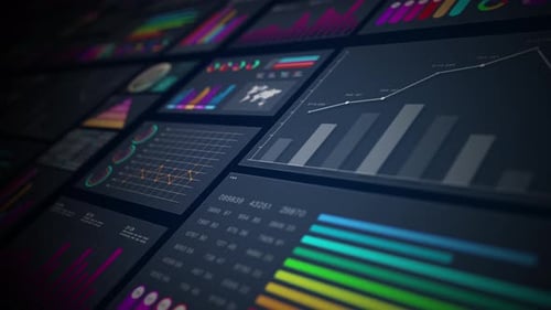 Modern Animated Data Dashboard UI with Graphs and Charts