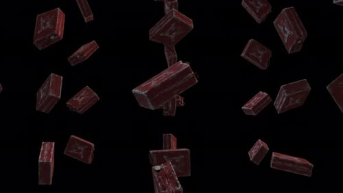 Old Oil Tank Falling Alpha Channel 4K