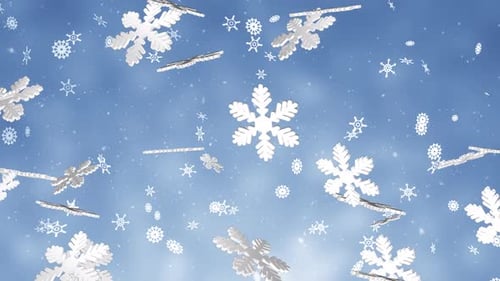 Winter Christmas 3d Snowflakes V3