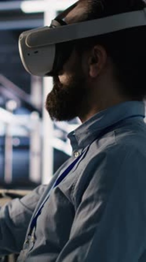Vertical Video Data Center Developer Using Virtual Reality Technology for AI LLM Visualization