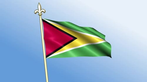 Guyana Flag Waving