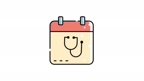 Minimalist Animated Medical Appointment Calendar Icon