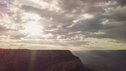 Timelapse of sunset with clouds in Grand Canyon National Park, Arizona, USA