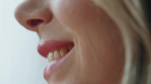Extreme Close Up of a Woman's Face Profile