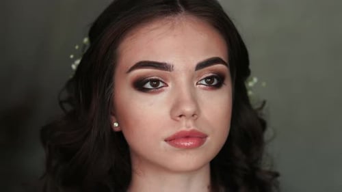 Mascara Application to a Woman Getting Ready