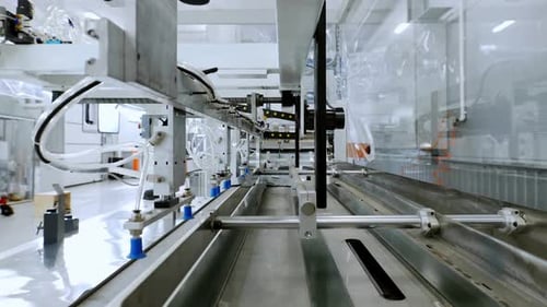 Mechanism is Attached to a Metal Sheet By Means of Suction Cups in Production and Sorted