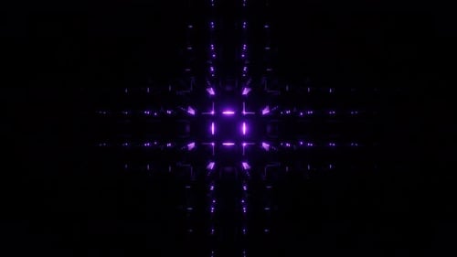 Fondo de volumen de cubo abstracto morado Vj Loop en 4K
