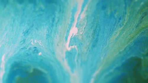 Sparkling Flow Wet Shimmering Texture Blue Green