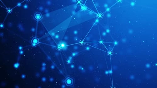 Seamless Loop of Abstract Digital Network Connections Background