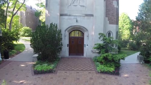 4K Beaumont Tower Aerial Michigan State University