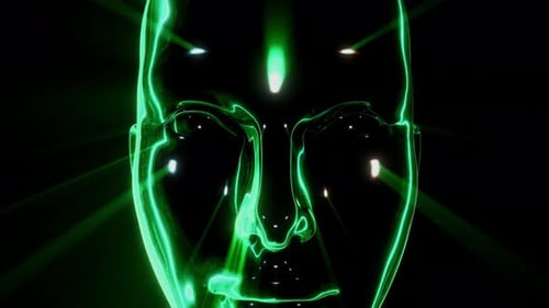 Disco Face Strobe Lights Green