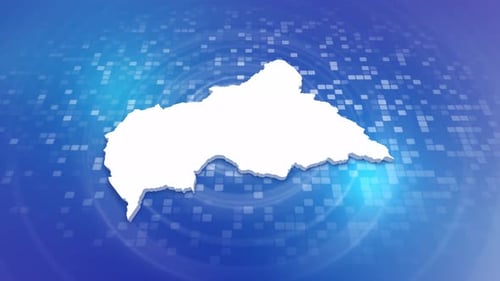 Central African Republic Map Outline Reveal Digital Background