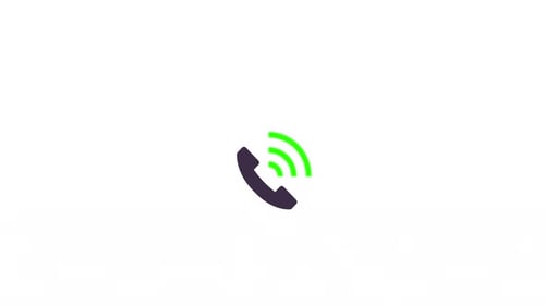 Handset symbol icon animation video