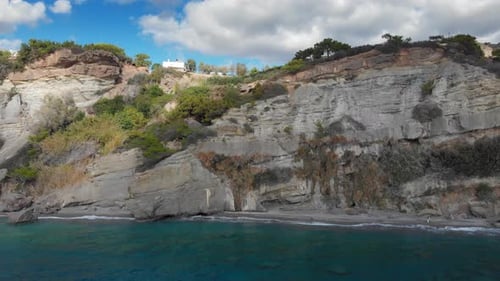 Mountain landscape and Greek Island
