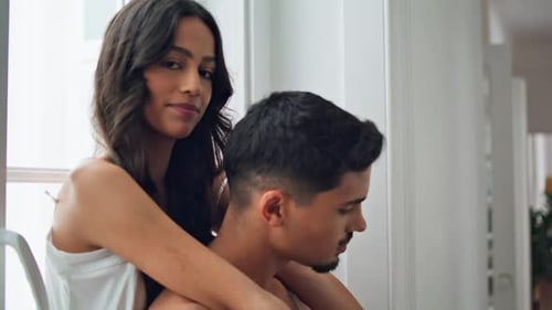 Loving Couple Embracing in Soft Light