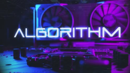 Algorithm - Futuristic Technology Type Animation