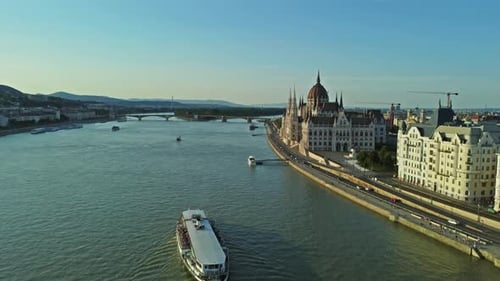 Budapest City and Danube River