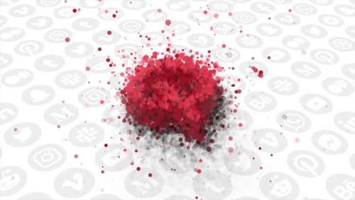 3D-Pinterest-Logo mit Social-Media-Symbolhintergrund