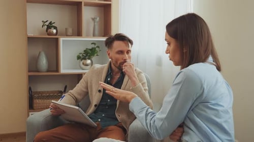 Therapy Session in Modern Office