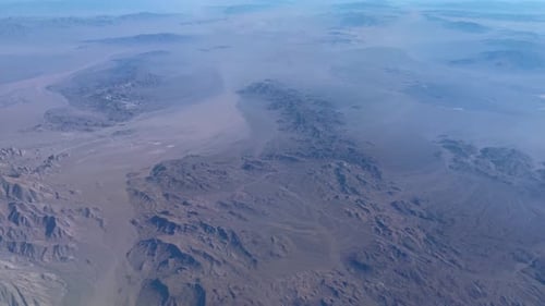 Aerial View Of Arid Desert Mountains