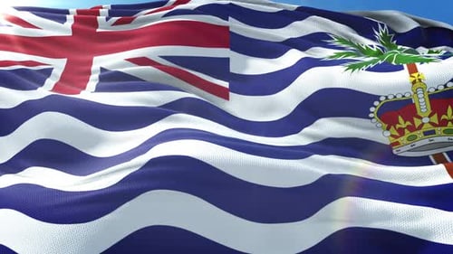 Realistische Flagge des britischen Territoriums im Indischen Ozean vergrößern 4K