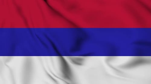 Realistic Waving Flag Fabric Background Loop