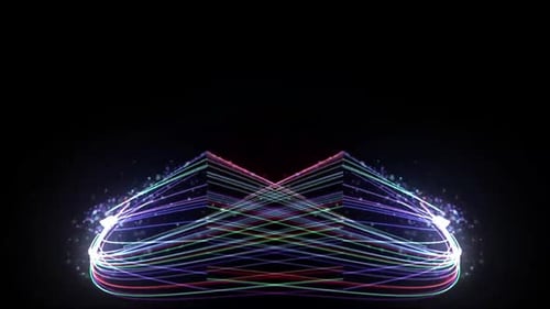 Dynamic Abstract Glowing Lines Background Particle Animation