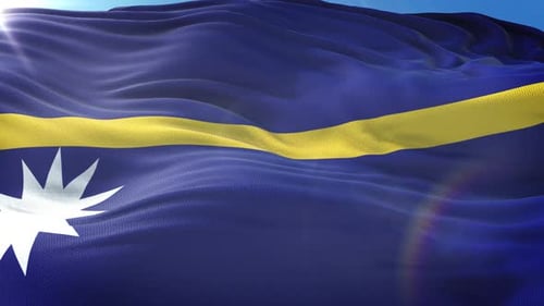 Vergrößern Sie die realistische Flagge von Nauru 4K