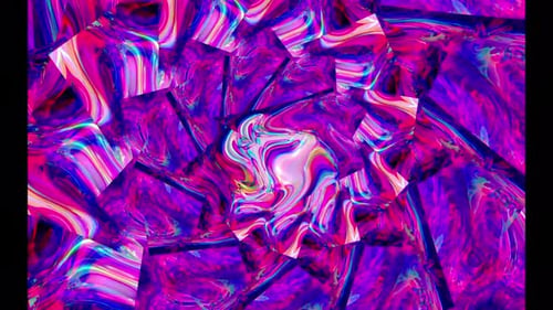 Vibrant Abstract Fluid Kaleidoscope Swirl Motion Background