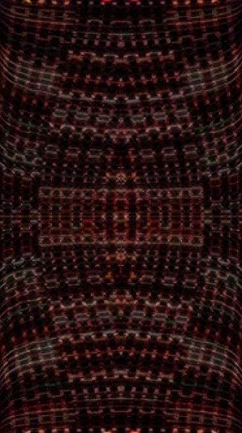 3D shining bright lines set wave motion, color full, on black background