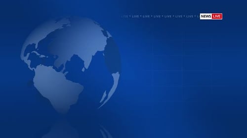 Modern News Broadcast Opener with Spinning Earth Globe Background