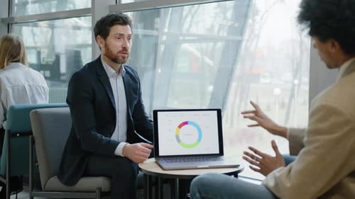 Business Meeting: Data Presentation in Modern Workplace
