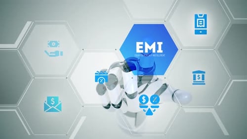 Emi Equated Monthly Installment touchscreen animation