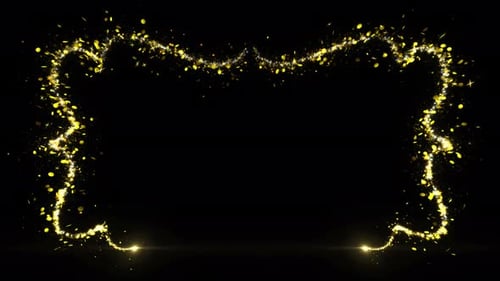 Frame Box Sparkling Golden Glitter Spiral Lens Effet