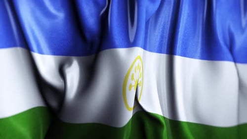 Realistic Bashkortostan Flag Waving Animation