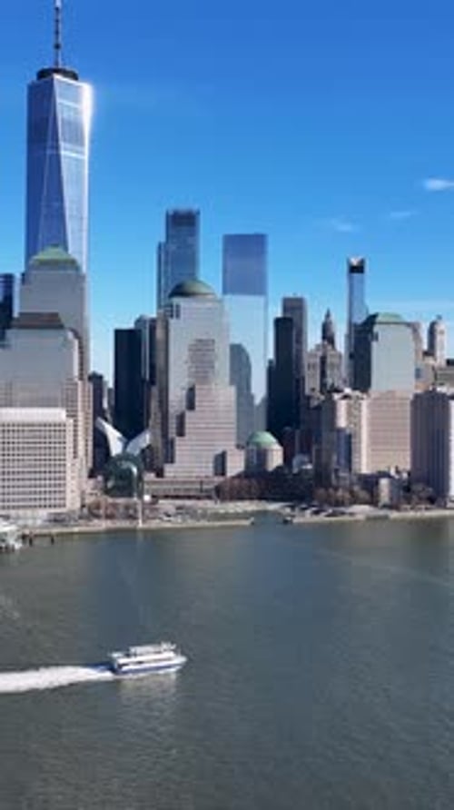 New York Skyline At Manhattan In New York United States.