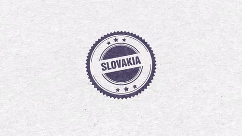Tampon en caoutchouc doré de Slovaquie