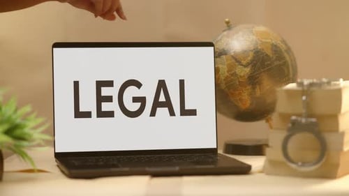 LEGAL DISPLAYED IN LEGAL LAPTOP SCREEN