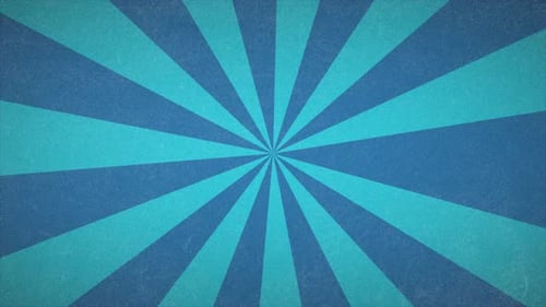 Blue Sunburst Retro-Hintergrundanimation 4K