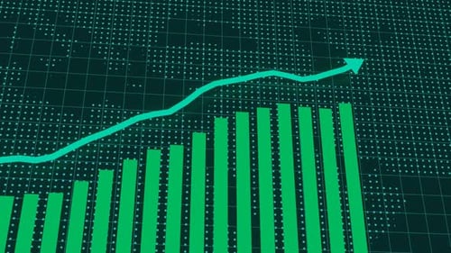 Animated Financial Growth Bar and Line Chart