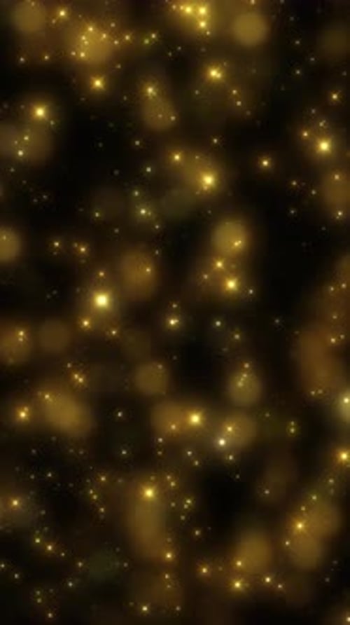 Golden Sparkling Dust Particles Festive Background Loop