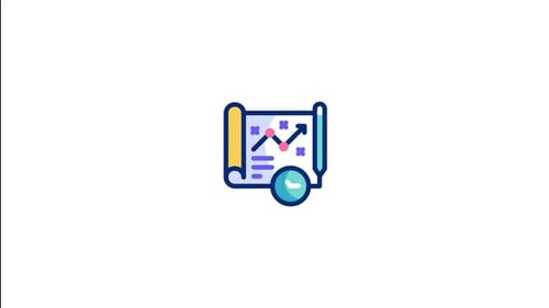 Flat Design Corporate Planning and Strategy Icon Animation