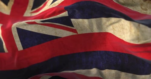 Old Flag of American State of Hawaii