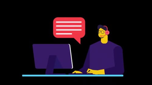 Animación de atención al cliente