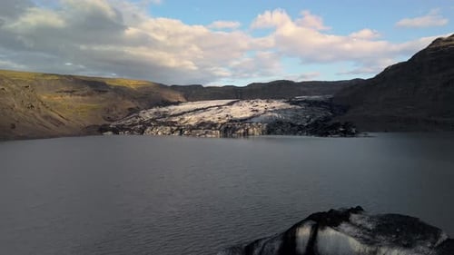 Aerial View of Icelandic Glaciers Majestic Ice Formations in the Arctic