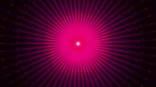 Vibrant magenta rays radiating from a central point creating a dynamic background