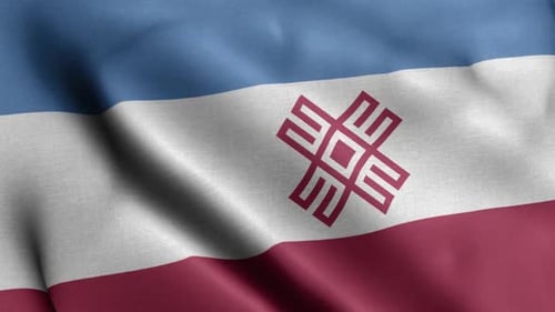 Realistic Waving Flag Animation with Geometric Emblem