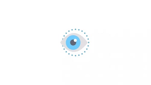 Animated Flat Design Eye Icon