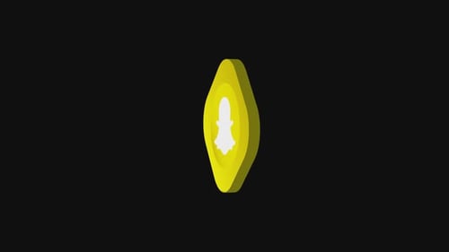 3D Animated Spinning Snapchat Logo Icon