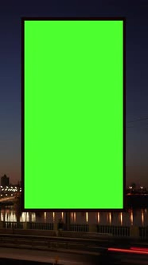Urban Evening Billboard Mockup